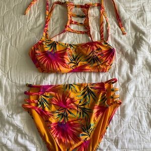 High Hip/High Waisted Floral Bikini